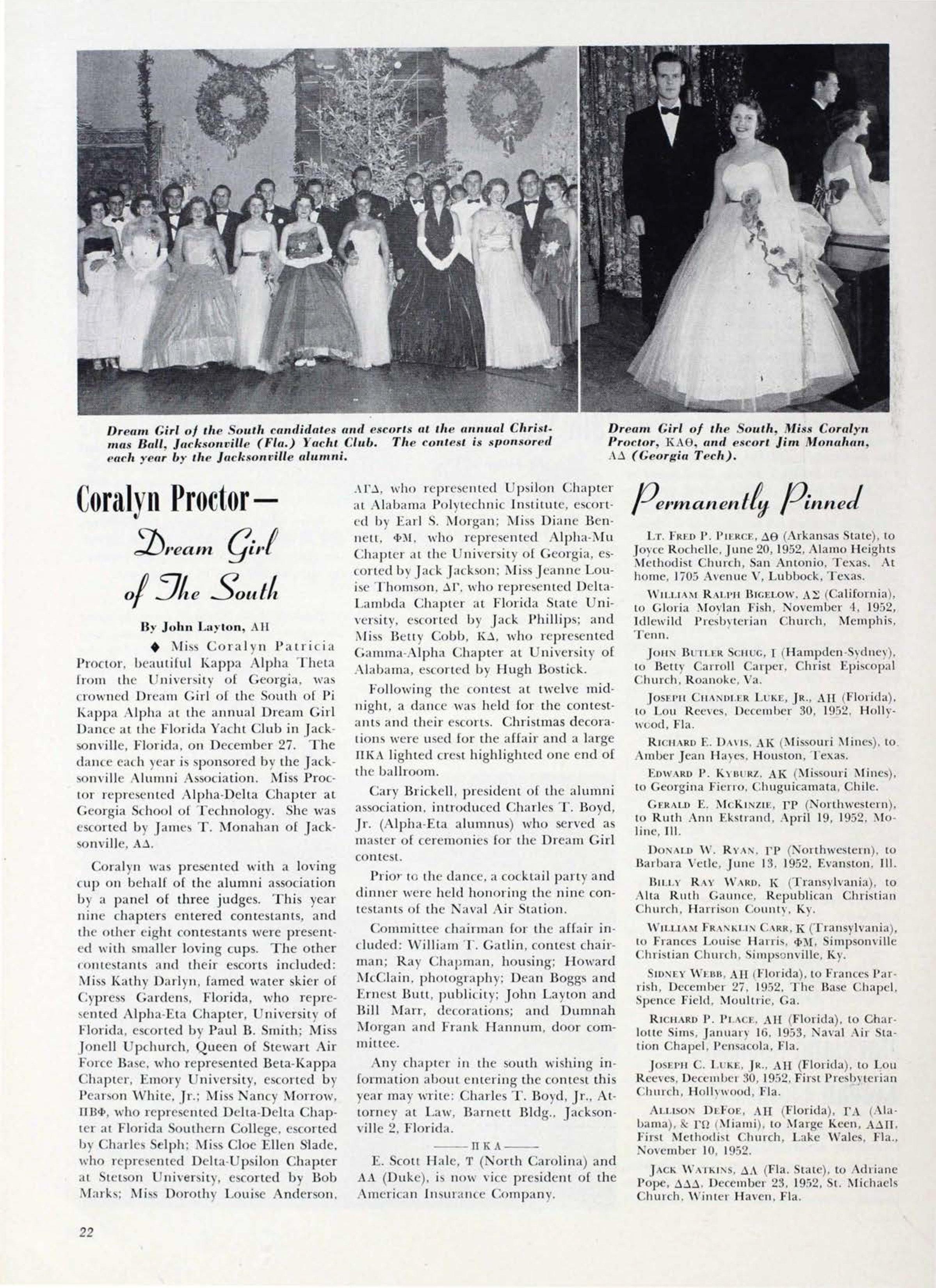 Permanently Pinned, March 1953